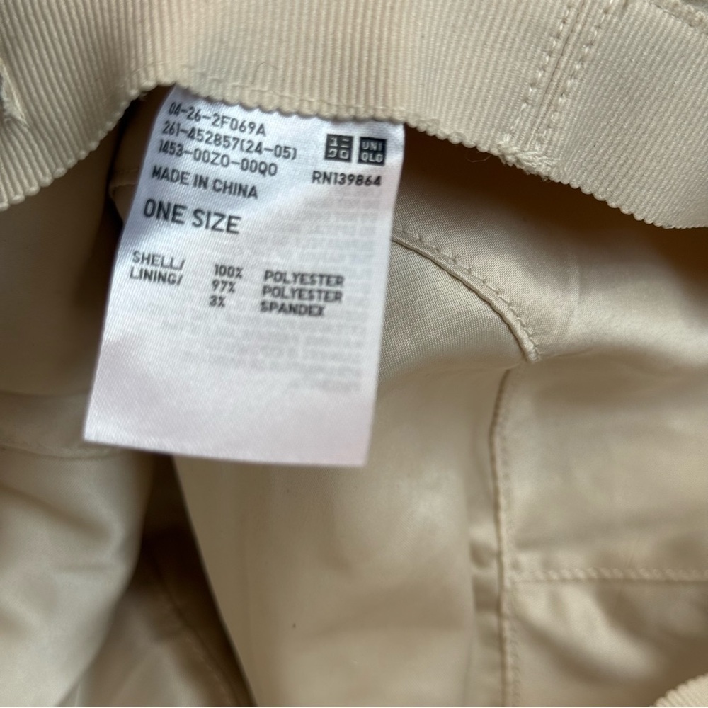 Uniqlo Adjustable off white Faux Shearling Bucket Hat - Picture 6 of 10